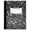 Composition Notebook, 100 Page, Wide Ruled, Black Marble, Pack of 12