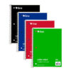 5-Subject Notebook, Wide Ruled, 180 Sheets, Assorted Colors, Pack of 3