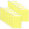 Legal Pad, Wide Ruled, Yellow, 50 Sheets, Pack of 12