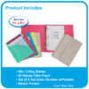 Mini Size Binder Starter Kit, Assorted, Pack of 2