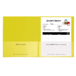 Classroom Connector School-To-Home Folders, Yellow, Box of 25