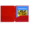 Two-Pocket Poly Portfolios with Three-Hole Punch, Red, Box of 25