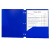 Two-Pocket Heavyweight Poly Portfolio Folder with Three-Hole Punch, Blue, Pack of 25