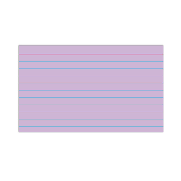 Index Cards, 3" x 5", Assorted Colors, Ruled, 100 Per Pack, 10 Packs