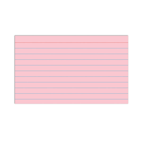 Index Cards, 3" x 5", Assorted Colors, Ruled, 100 Per Pack, 10 Packs