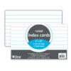 Index Cards, 5" x 8", White, Ruled, 25 Per Pack, 10 Packs