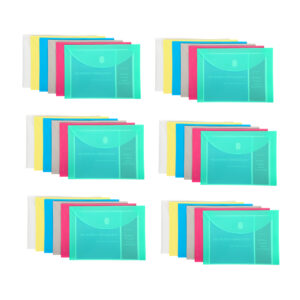 Poly XL Reusable Envelope, Letter Size, Side Load, Assorted, Pack of 36