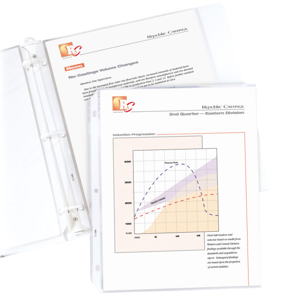 Standard Weight Poly Sheet Protectors, Clear, Top Loading, 11" x 8-1-2", box of 100