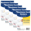 Self-Adhesive Business Card Holder, Side Load, 2" x 3-1-2", 10 Per Pack, 5 Packs