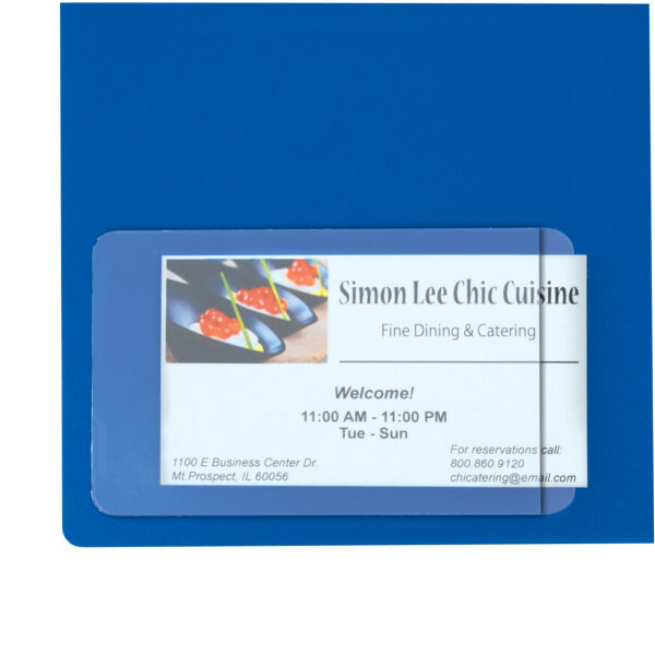 Self-Adhesive Business Card Holder, Side Load, 2" x 3-1-2", 10 Per Pack, 5 Packs