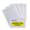 Self-Adhesive Business Card Holder, Side Load, 2" x 3-1-2", 10 Per Pack, 5 Packs