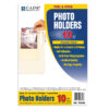 Peel & Stick Photo Holders, Clear, 4" x 6", 10 Per Pack, 5 Packs