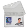 Heavy Duty ID Badge Holders, Vinyl, Horizontal, 2-3-8 x 3-3-8, Box of 100