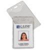 Heavy Duty ID Badge Holders, Vinyl, Vertical, 2-3-8 x 3-3-8, Box of 100