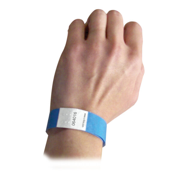 DuPont Tyvek Security Wristbands, Blue, 100 Per Pack, 2 Packs