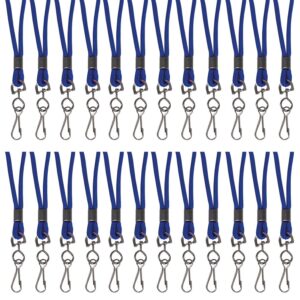 Standard Lanyard, Blue, Swivel Hook, Pack of 24