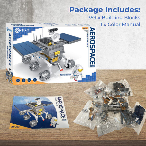 BK06 Aerospace Series Mars Rover Building Block Set, 359 Pieces