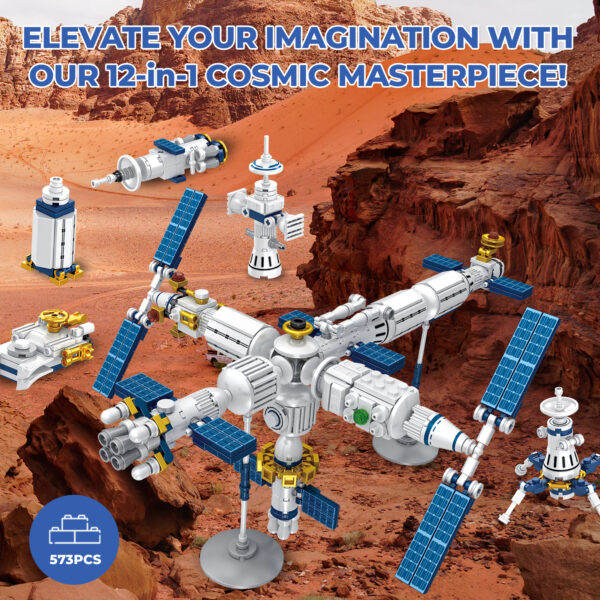 BK07 Aerospace Series Space Station Building Block Set, 573 Pieces