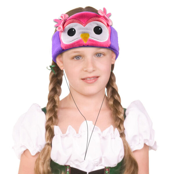 H1 Adjustable Fleece Headband Headphones, Owl