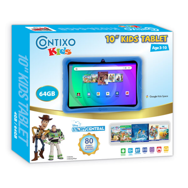 K103-A Blue 10-Inch Kids 64GB HD Tablet