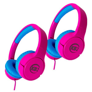 KB2 Premium Kids Headphones, Pink, Pack of 2