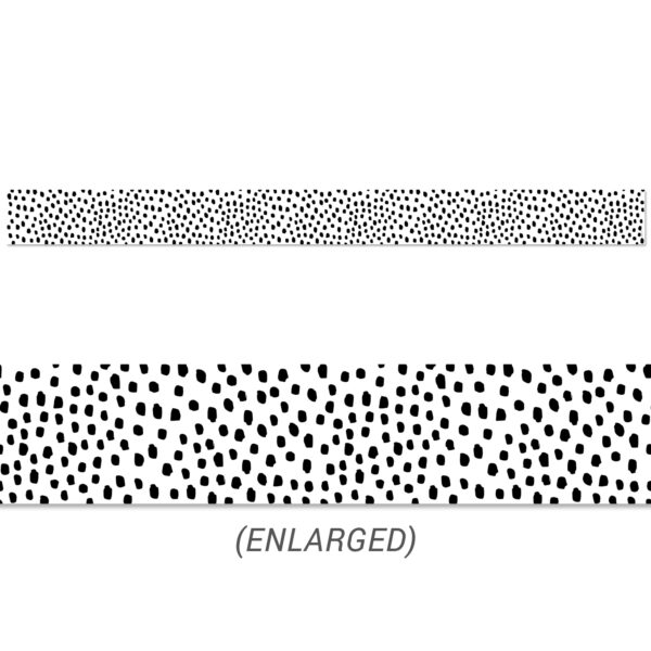 Black Messy Dots EZ Border, 48 Feet Per Pack, 3 Packs