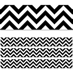 Black Chevron EZ Border, 48 Feet, 3 Packs