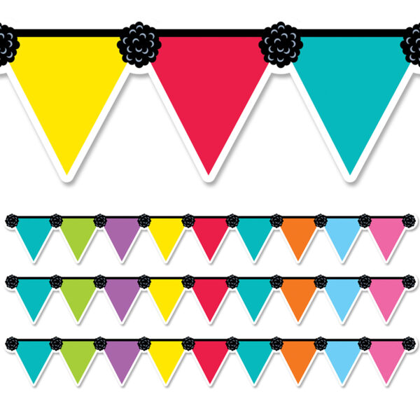 Pennant Party EZ Border, 48 Feet, 3 Packs