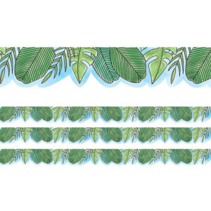 Safari Friends Jumbo Leaves EZ Border, 48 Feet Per Pack, 3 Packs