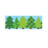 Woodland Friends Patterned Pine Trees EZ Border, 48 Feet Per Pack, 3 Packs