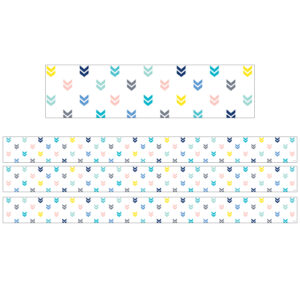 Calm & Cool Colorful Mini Chevrons EZ Border, 48 Feet Per Pack, 3 Packs