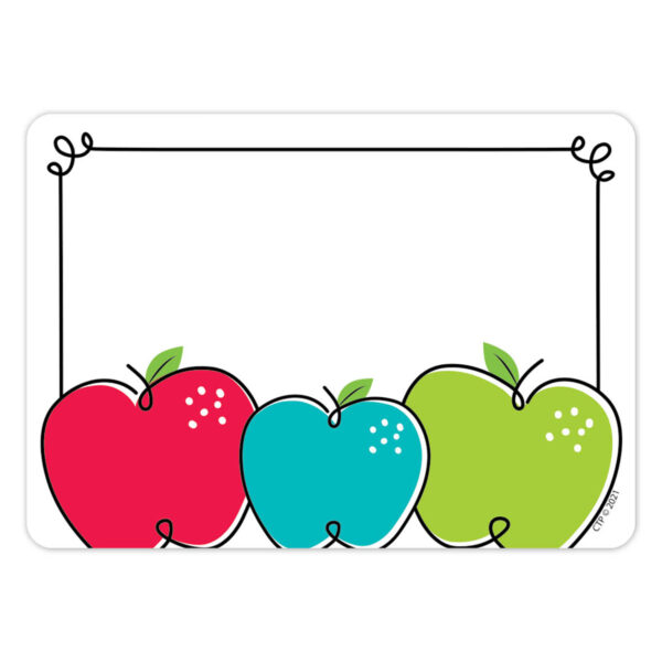 Doodle Apples Labels, 3-1-2" x 2-1-2", 36 Per Pack, 6 Packs