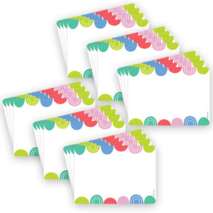 Rainbow Drops Labels, 3-1-2" x 2-1-2", 36 Per Pack, 6 Packs