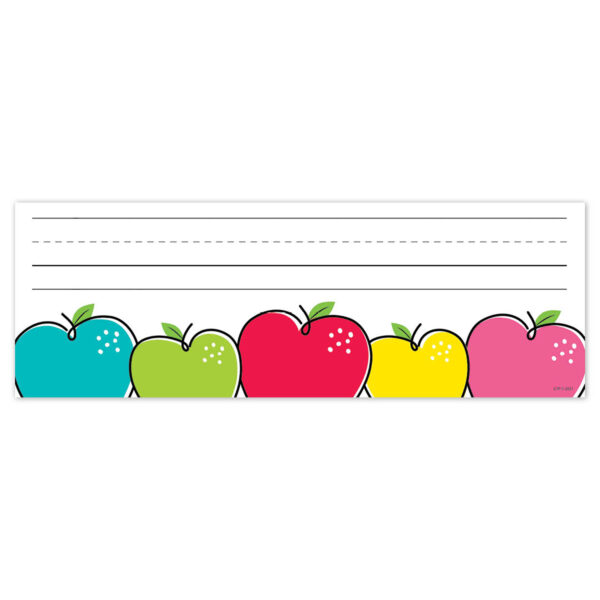 Doodle Apples Name Plates, 9-1-2" x 3-1-4", 36 Per Pack, 6 Packs