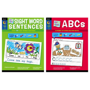 Cut & Paste Letters & Sight Word Sentences, 2-Book Set