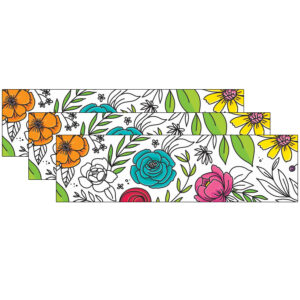 Bright Blooms Doodly Blooms EZ Border, 48 Feet Per Pack, 3 Packs