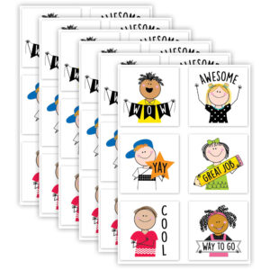 Stick Kids Rewards Stickers, 1-1-2", 60 Per Pack, 6 Packs