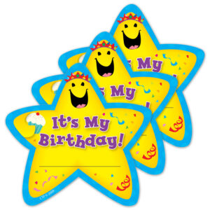 Its My Birthday! Star Badges, 36 Per Pack, 3 Packs