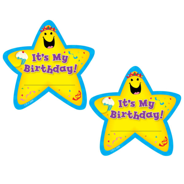 Its My Birthday! Star Badges, 36 Per Pack, 3 Packs