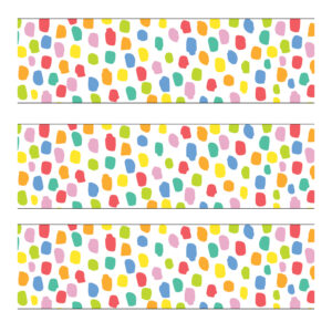 Core Decor Colorful Messy Dots EZ Border, 48 Feet Per Pack, 3 Packs