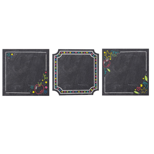 Colorful Chalk Cards 6 Inch Designer Cut-Outs, 36 Per Pack, 3 Packs