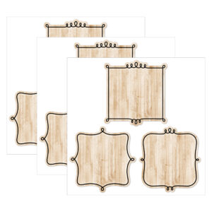 Core Decor Loop-de-Loop on Wood 6" Designer Cut-Outs, 36 Per Pack, 3 Packs