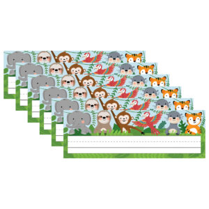 Jungle Friends Name Plates, 36 Per Pack, 6 Packs