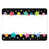 Star Bright Colorful Stars on Black Labels, 36 Per Pack, 6 Packs