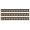 Core Decor Black and Wood Scallops EZ Border, 48 Feet Per Pack, 3 Packs