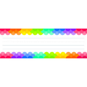 Rainbow Scallops Name Plates, 36 Per Pack, 6 Packs