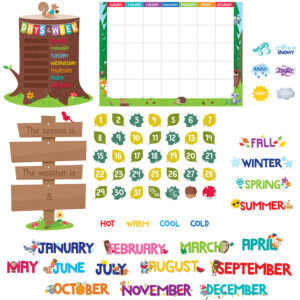 Woodland Friends Calendar Bulletin Board Set