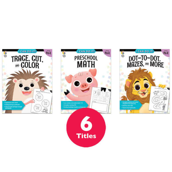 I Can Do It! Prek Skills Workbook Pack, 6 Books