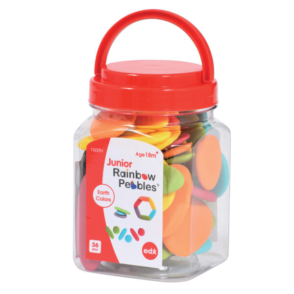 Junior Rainbow Pebbles - Earth Colors - Mini Jar - Set of 36