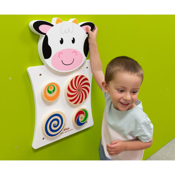 Cow Activity Wall Panel - 18m+ - Toddler Activity Center